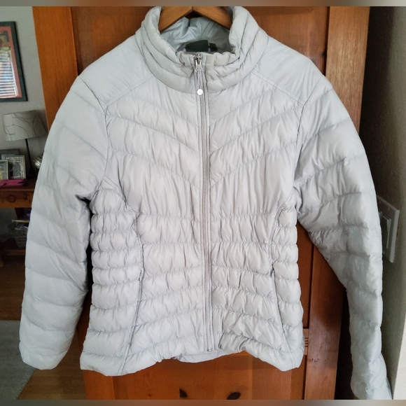 Athleta Jackets & Blazers - ATHLETA Responsible Down Jacket Pebble Grey XL EUC